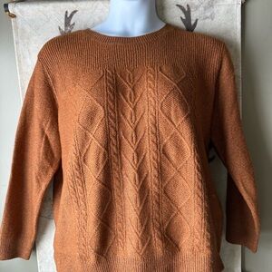 St. John's Bay Rust Cable Knit Sweater